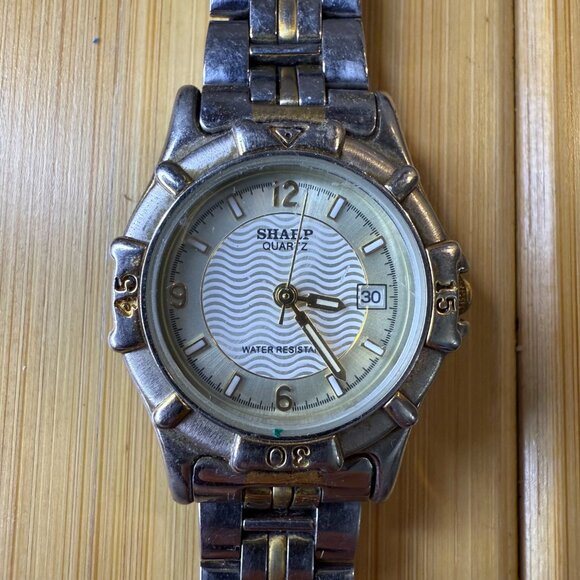 Vintage Sharp Two Tone Gold/Silver Calendar Dive Watch 368282, 27mm - Picture 3 of 5